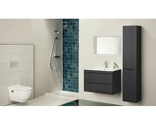 Тумба под раковину Style line Бергамо СС-00002321 подвесная черная