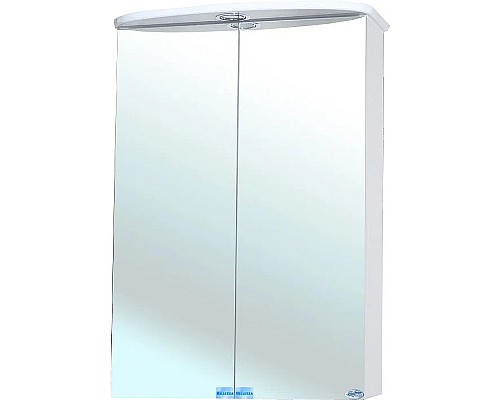 Зеркальный шкаф Bellezza Мимоза 50 с подсветкой Белый