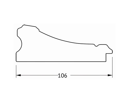 Зеркало Evoform Exclusive Floor 205х115 BY 6174 с фацетом в багетной раме - Барокко серебро 106 мм