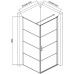 Душевой уголок AQUAme 90x90 R профиль Черный матовый стекло прозрачное