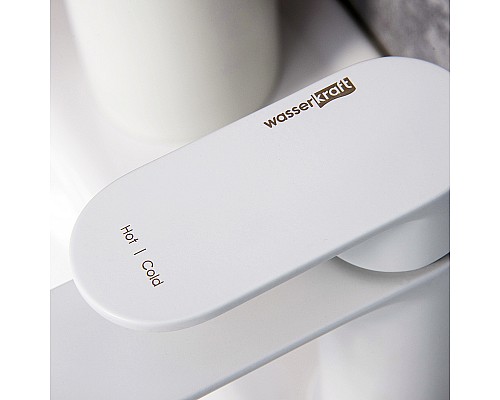 Смеситель для раковины WasserKRAFT Mindel 8503H Белый матовый