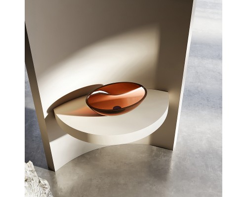 Раковина-чаша Abber Kristall 50 AT2802Opal Коричневая