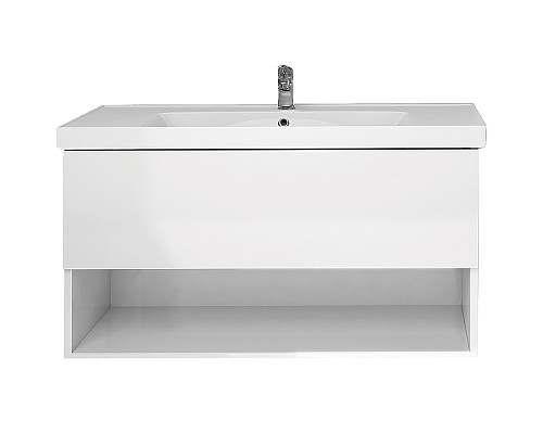 Тумба под раковину Dreja Perfecto 90 99.0808 подвесная Белый глянец