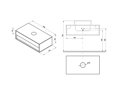Тумба под раковину Ravak SD Step 100 X000001429 подвесная Белая Тумба под раковину Ravak SD Step 100 X000001429 подвесная Белая