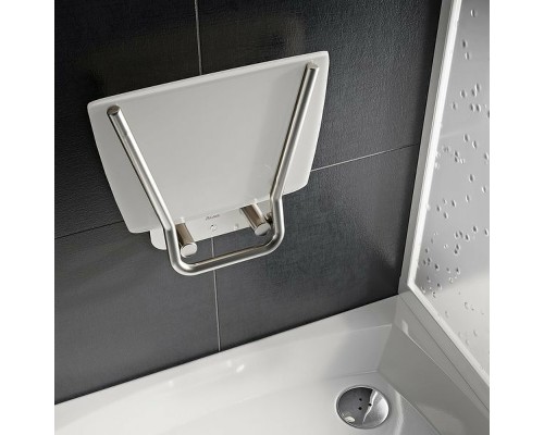 Сиденье для душа Ravak Ovo B II Opal B8F0000052 Прозрачно-белое Нержавеющая сталь