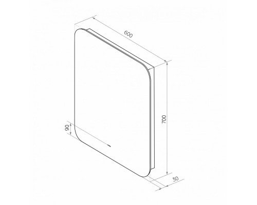 Зеркало Art&Max Ravenna AM-Rav-600-700-DS-F с подсветкой с бесконтактным выключателем