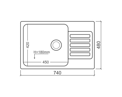 Кухонная мойка Reflection Bolero 74 RF0574WH Белая