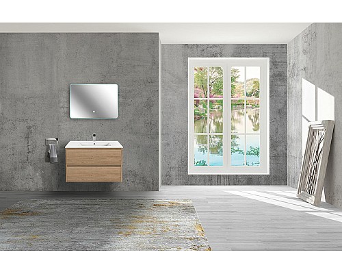 Тумба под раковину Vincea Gio 80 VMC-2G800NO подвесная N.Oak