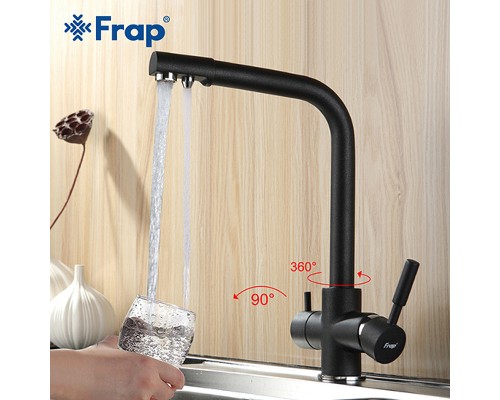 Смеситель для кухни Frap F4352-7 Черный матовый