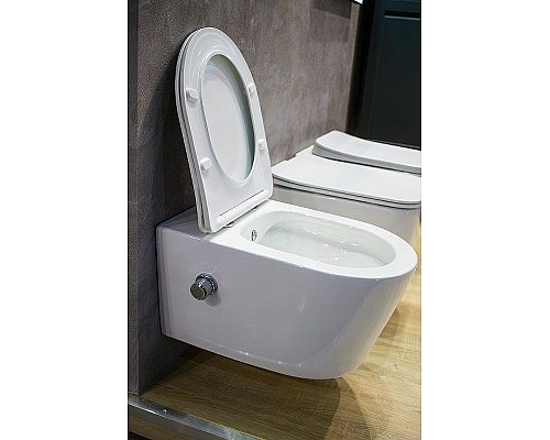 Унитаз биде Art&Max Zoe AM9322C1CHR подвесной без сиденья