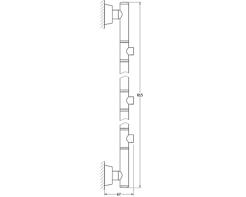 Штанга для 3-х аксессуаров (хром) FBS VIZ 075 82 см