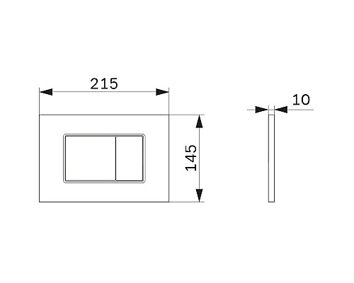 Клавиша смыва AM.PM Pro С S I070231 Хром матовый