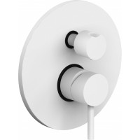 Смеситель Paffoni Light LIG019BO с внутренней частью, для ванны с душем, белый