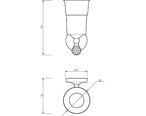 Стакан для зубных щеток Migliore Amerida 16592 Золото с кристаллом Swarovski