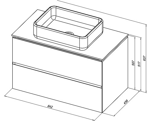 Тумба под раковину Allen Brau Infinity 85 1.21001.AM подвесная Антрацит матовый