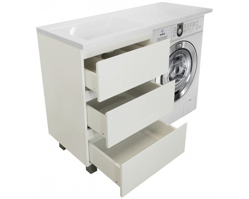 Тумба с раковиной Эстет Dallas Luxe 140 L ФР-00002922 Белая