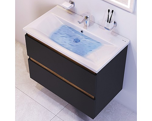 Тумба под раковину AM.PM X-Joy 80 M85AFHX0802BM подвесная Черная матовая