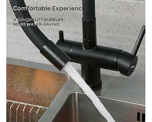 Смеситель для кухни Gappo G4398-36 Черный матовый