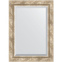 Зеркало Evoform Exclusive 73х53 BY 3381 с фацетом в багетной раме - Прованс с плетением 70 мм