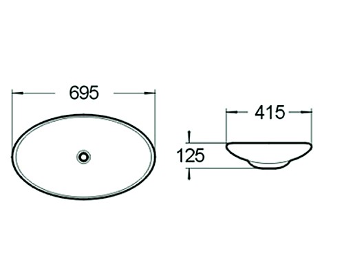 Раковина керамическая накладная SantiLine SL-1031