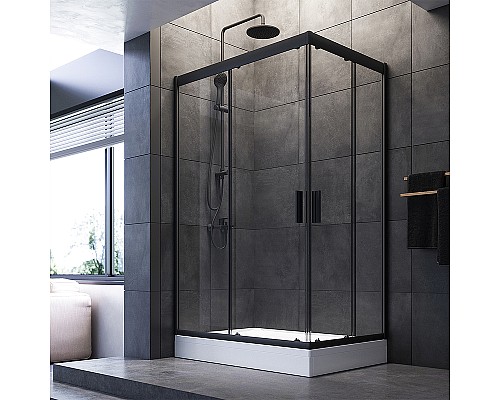 Душевой уголок AM.PM Gem 120х80 W90G-404-120280-BT Черный матовый