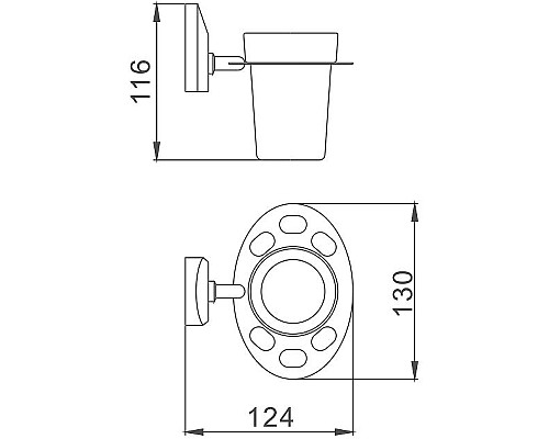 Держатель для зубных щеток Haiba HB1606-1 Хром