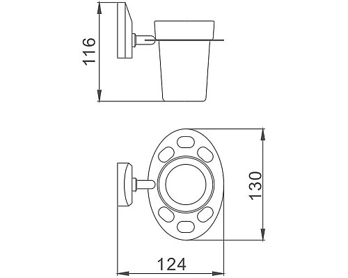 Держатель для зубных щеток Haiba HB1606-1 Хром