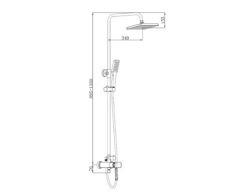 Душевая система Boch Mann Chika BM8601 Хром