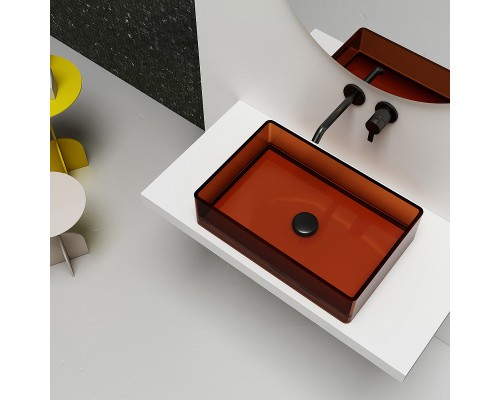 Раковина-чаша Abber Kristall 60 AT2803Opal Коричневая