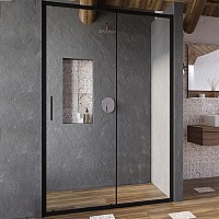 Душевая дверь Ravak Blix Slim BLSDP2-100 X0PMA0300Z1 Черный матовый Transparent