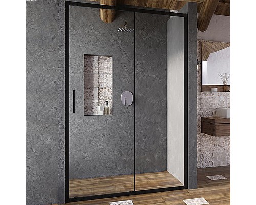 Душевая дверь Ravak Blix Slim BLSDP2-100 X0PMA0300Z1 Черный матовый Transparent