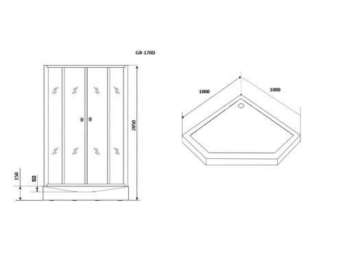 Душевая кабина Grossman GR170D 100x100