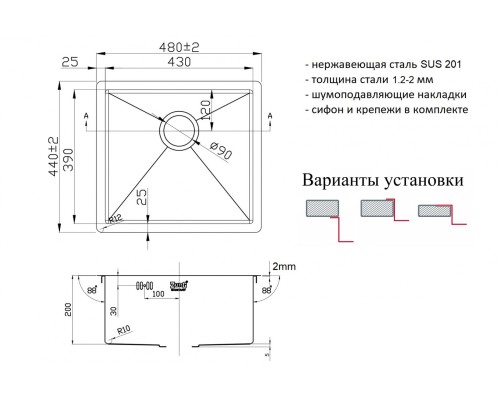 Мойка для кухни Zorg