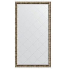 Зеркало Evoform Exclusive-G Floor 198х108 с гравировкой в багетной раме - Серебряный бамбук 73 мм