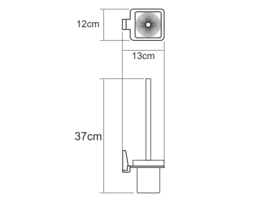 Ершик для унитаза WasserKRAFT Lopau K-6027 Хром