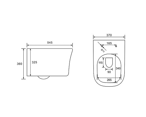 Унитаз Vincea Arco Rimless VT1-36 подвесной с сиденьем Микролифт