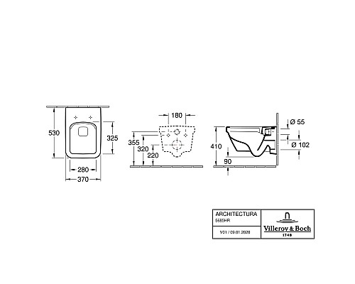 Унитаз Villeroy&Boch Architectura 5685HR01 подвесной с сиденьем Микролифт