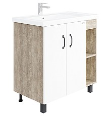 Тумба под раковину Onika Тимбер 80.10 108045 Белый матовый Дуб сонома