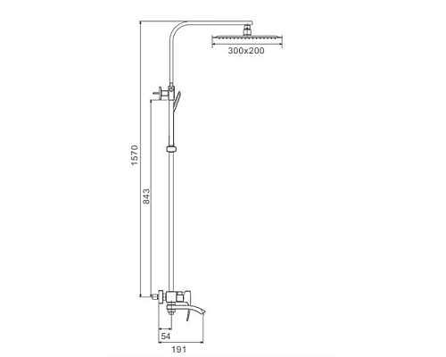 Душевая система Gappo G07 G2407-8 Белая Хром