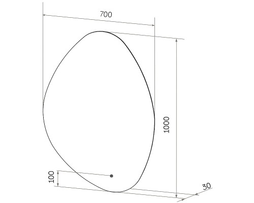 Зеркало Sintesi Estro 70 SIN-SPEC-ESTRO-VERTIC-70 с подсветкой с сенсорным выключателем
