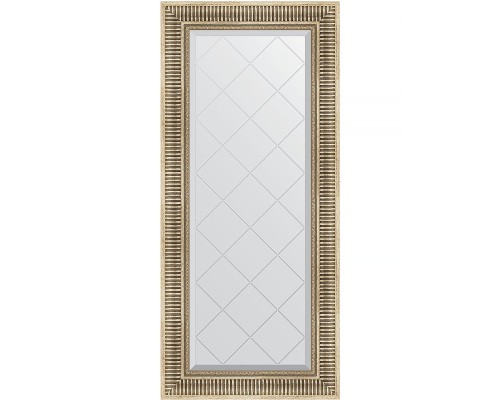 Зеркало Evoform Exclusive-G 127х57 BY 4067 с гравировкой в багетной раме - Серебряный акведук 93 мм