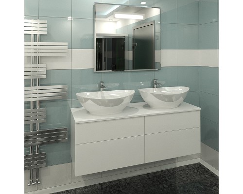 Тумба под раковину Orange Otto Ot-130TuSTONE подвесная Белый глянцевый