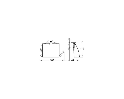 Держатель туалетной бумаги Grohe Essentials 40367001 с крышкой Хром