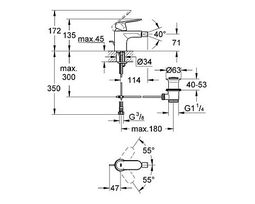 Смеситель Grohe для биде 32839000
