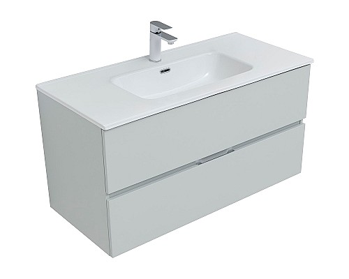 Тумба под раковину Aquanet Алвита New 100 277520 подвесная Серая матовая