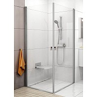 Душевой уголок Ravak Chrome 1QV40101Z1 80 белый прозрачный