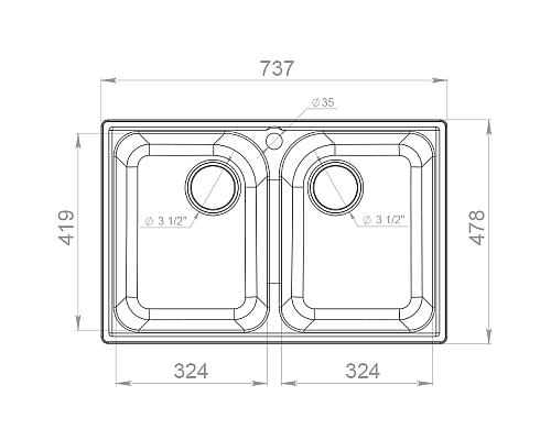 Кухонная мойка GranFest Quarz GF-Z15 Черная