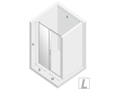 Душевая дверь NEW TRENDY PRIME 160x200 D-0310A (хром)