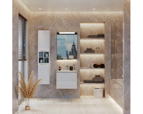 Шкаф - колонна Roca Lago 857297806 белый глянец