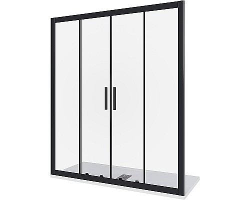 Душевая дверь Good Door Cofe WTW-TD-160-C-B 160 КФ00015 профиль Черный стекло прозрачное